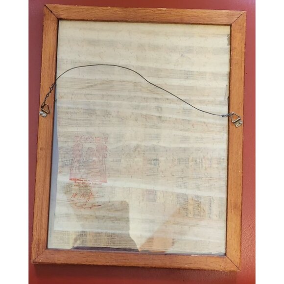 Egyptian Papyrus Painting Handmade Framed Wall Art Hieroglyph Queen Ahmose Nefer - Picture 5 of 5